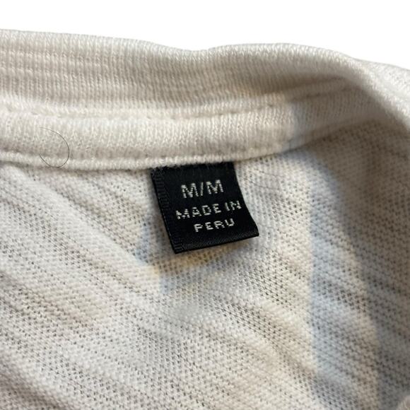 ATM Anthony Thomas Melillo Long Sleeve Slub Tee Medium Distressed White - Picture 4 of 6